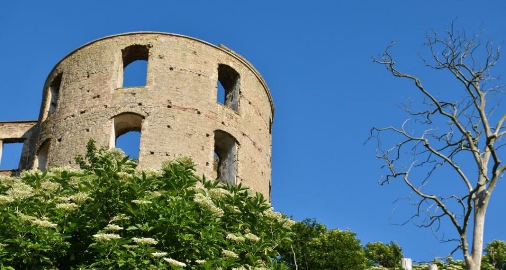 Tårn ved Borgholm Slotsruin i Sverige