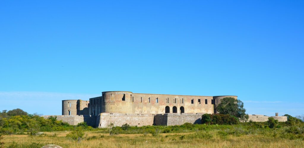 Slottet Borgholm PÅ Öland i Sverige