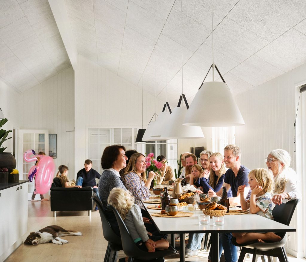 Familie i sommerhus