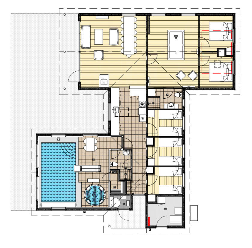 Grundriss Ferienhaus LHU550