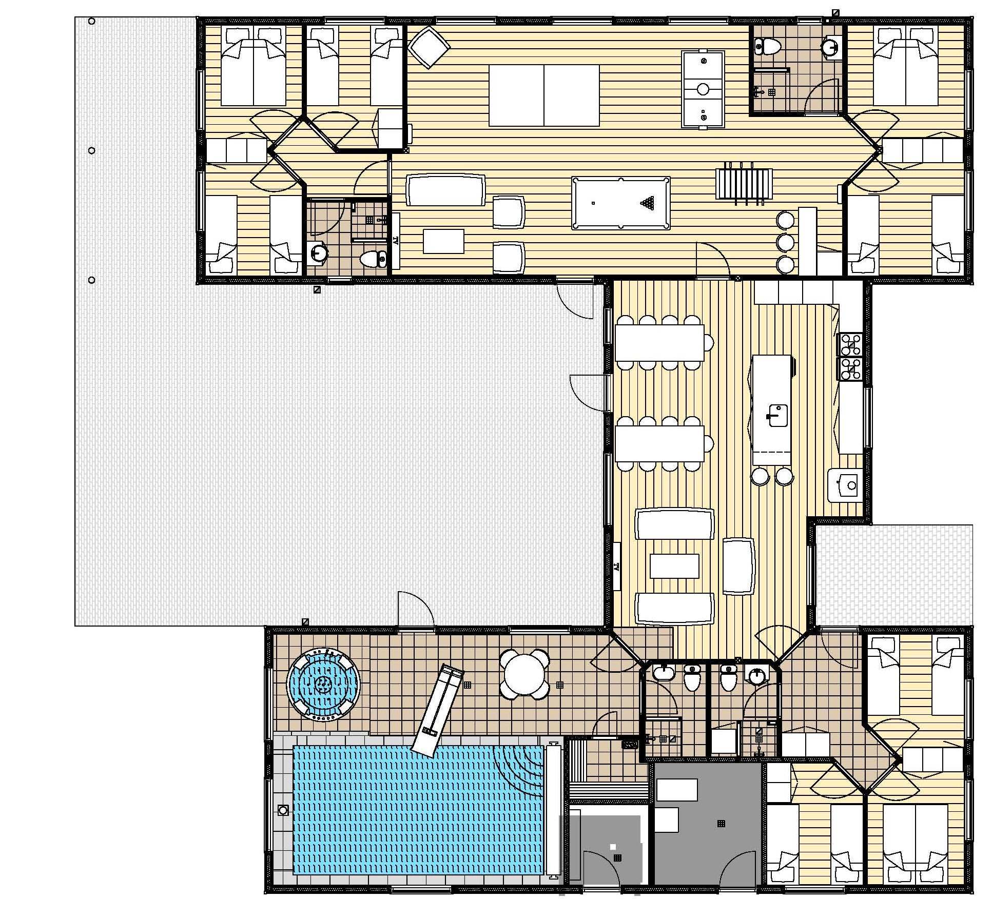 Grundriss Ferienhaus LHU343