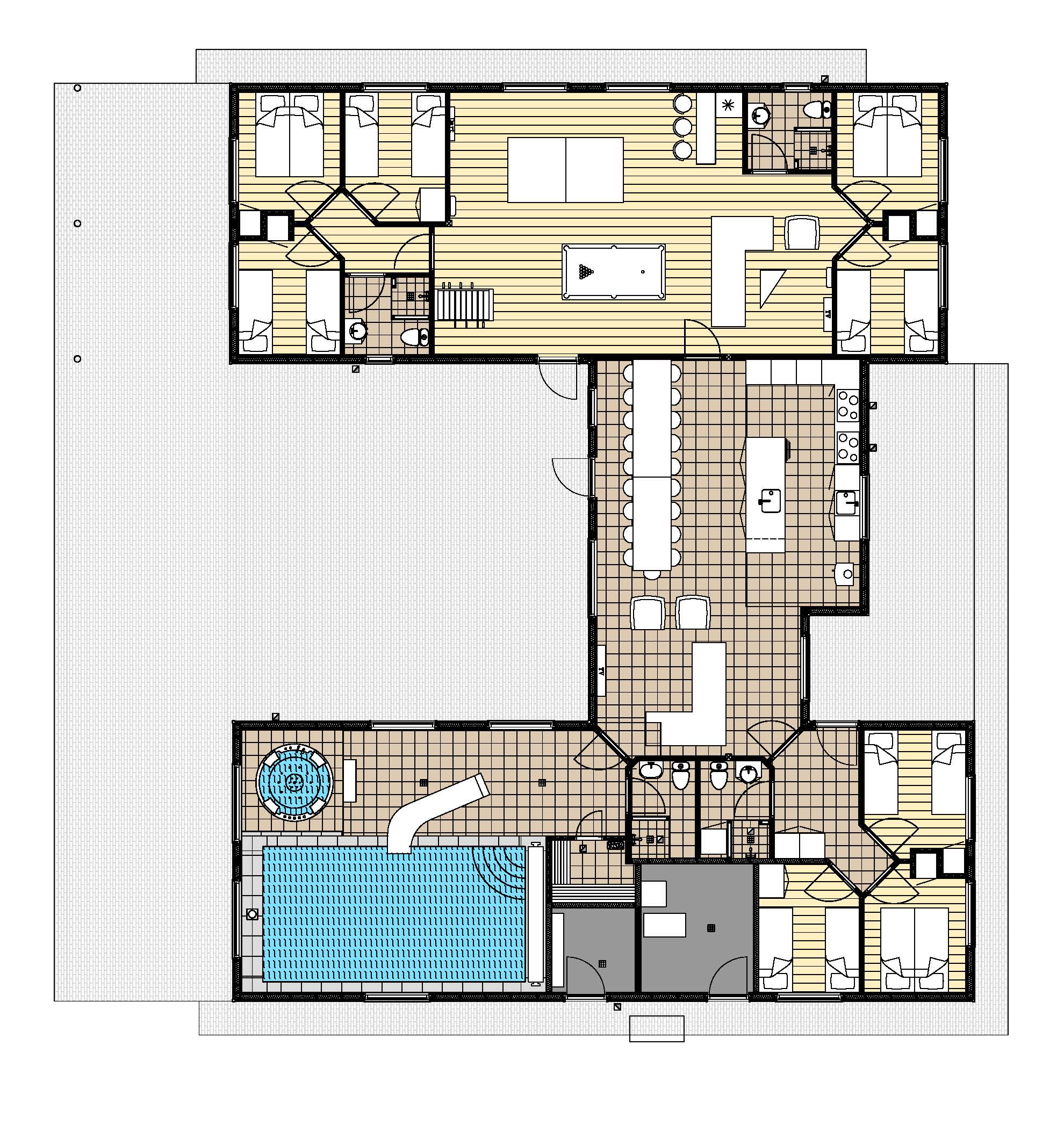 Grundriss Ferienhaus LHU445