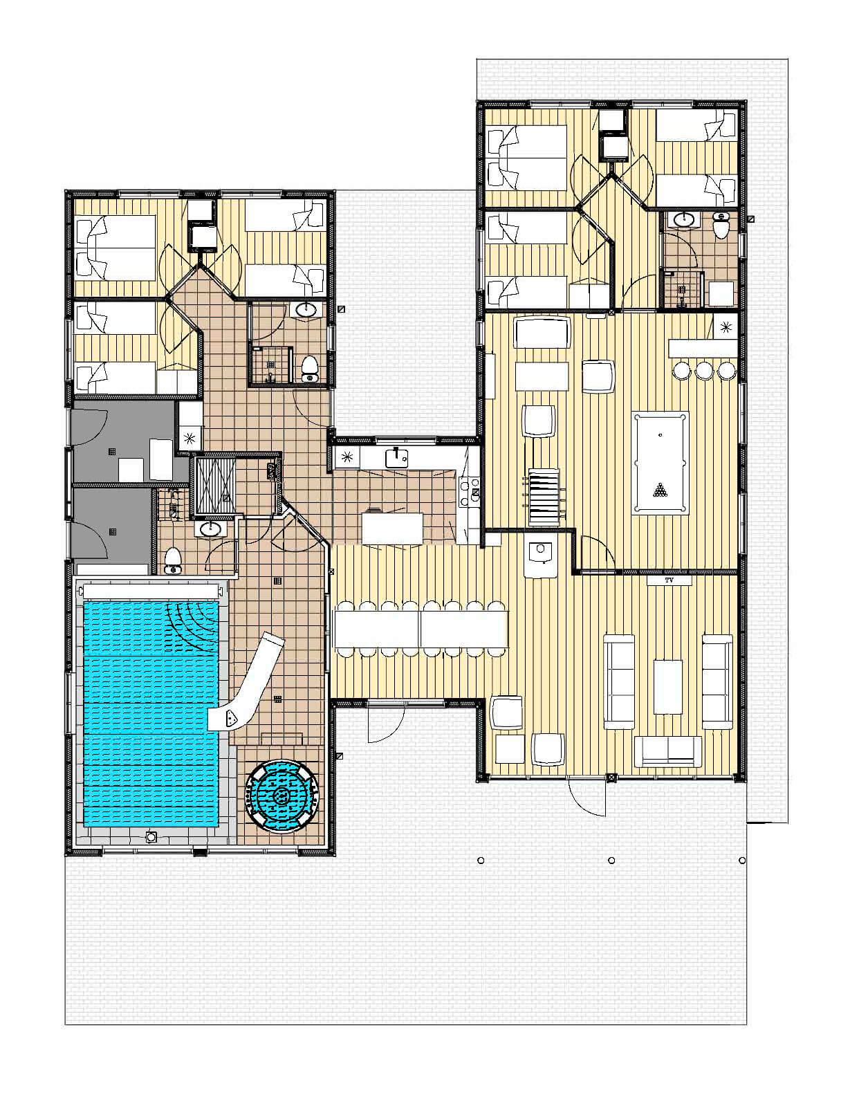 Grundriss Ferienhaus LHU481