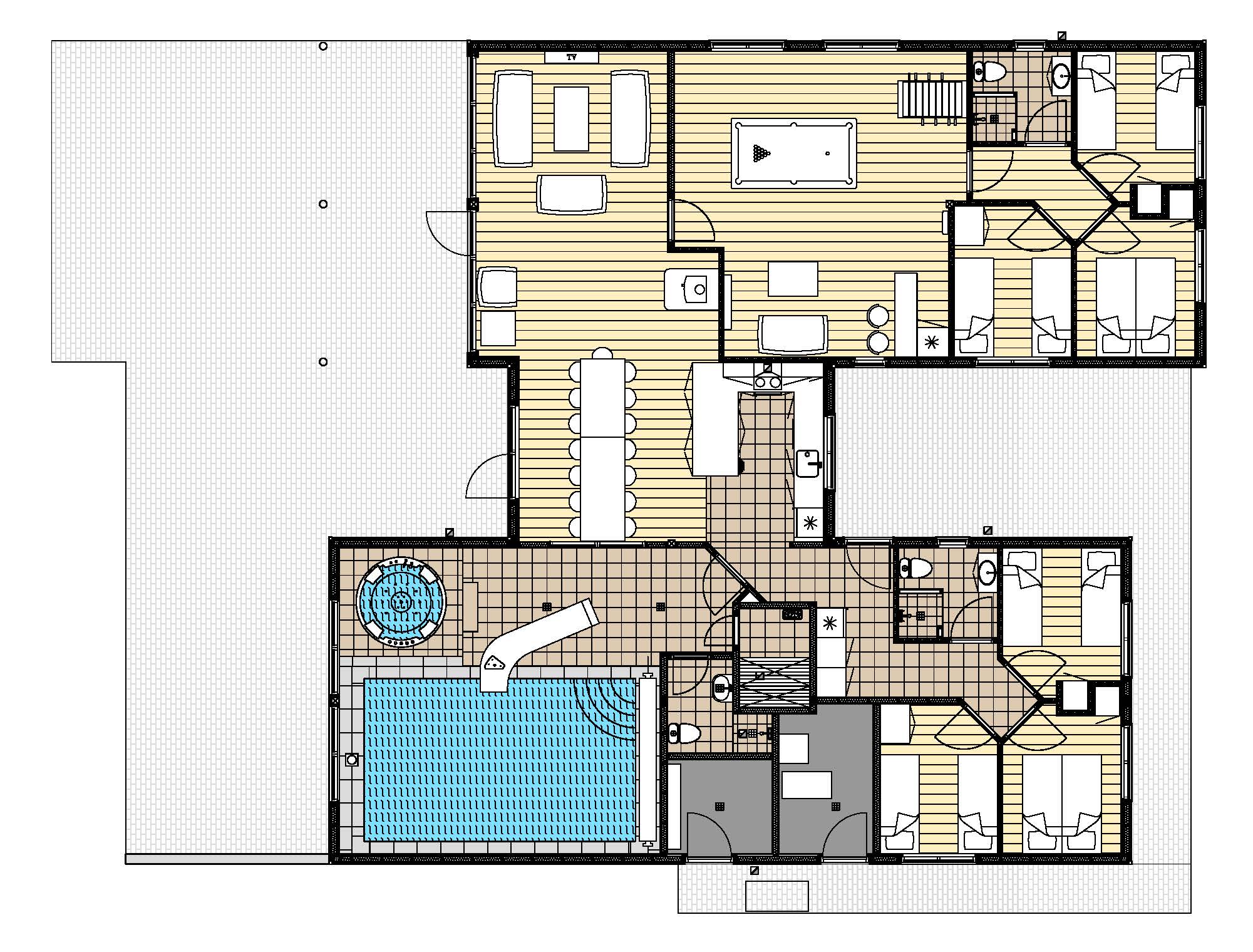 Grundriss Ferienhaus LHU433