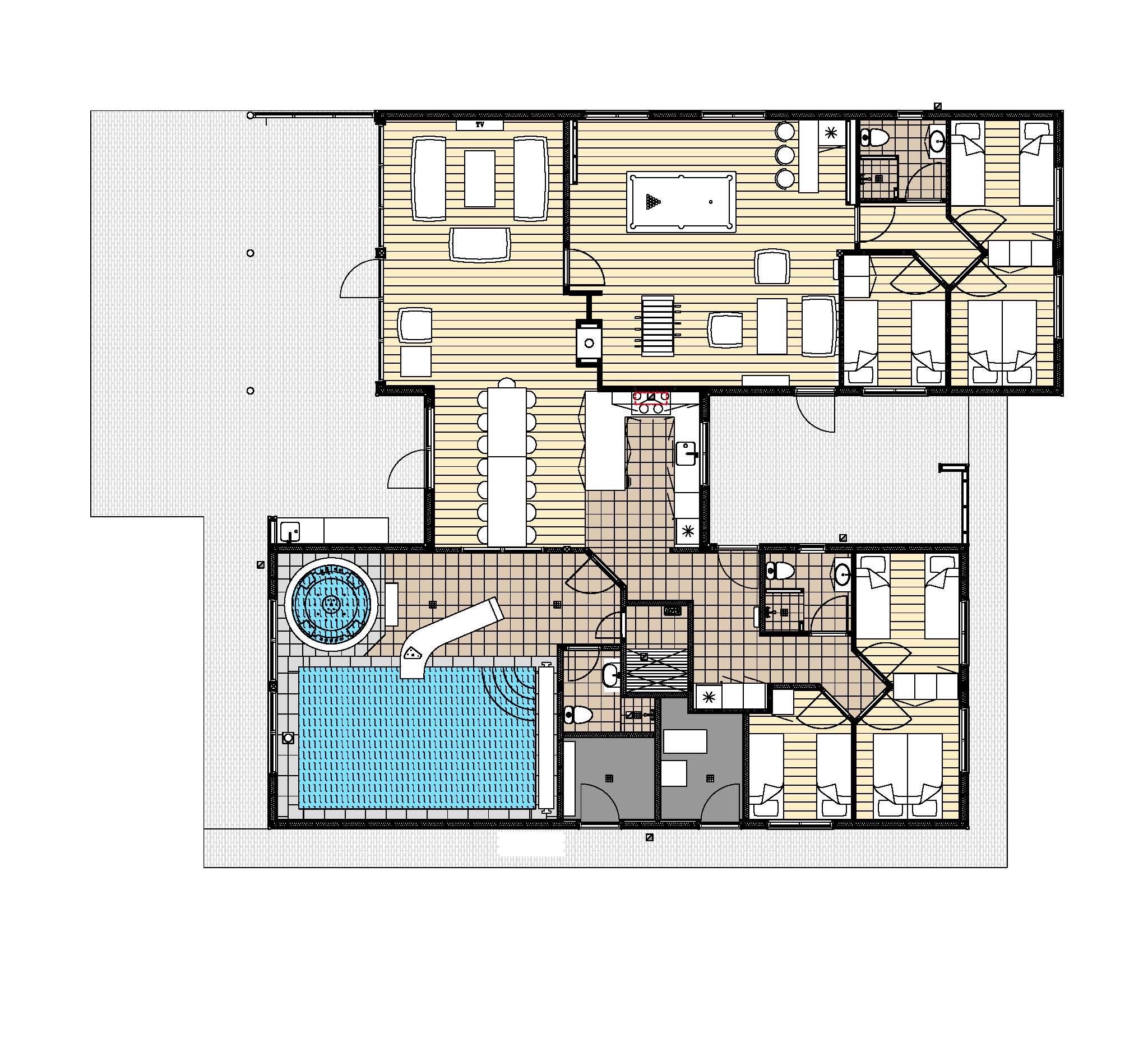 Grundriss Ferienhaus LHU396