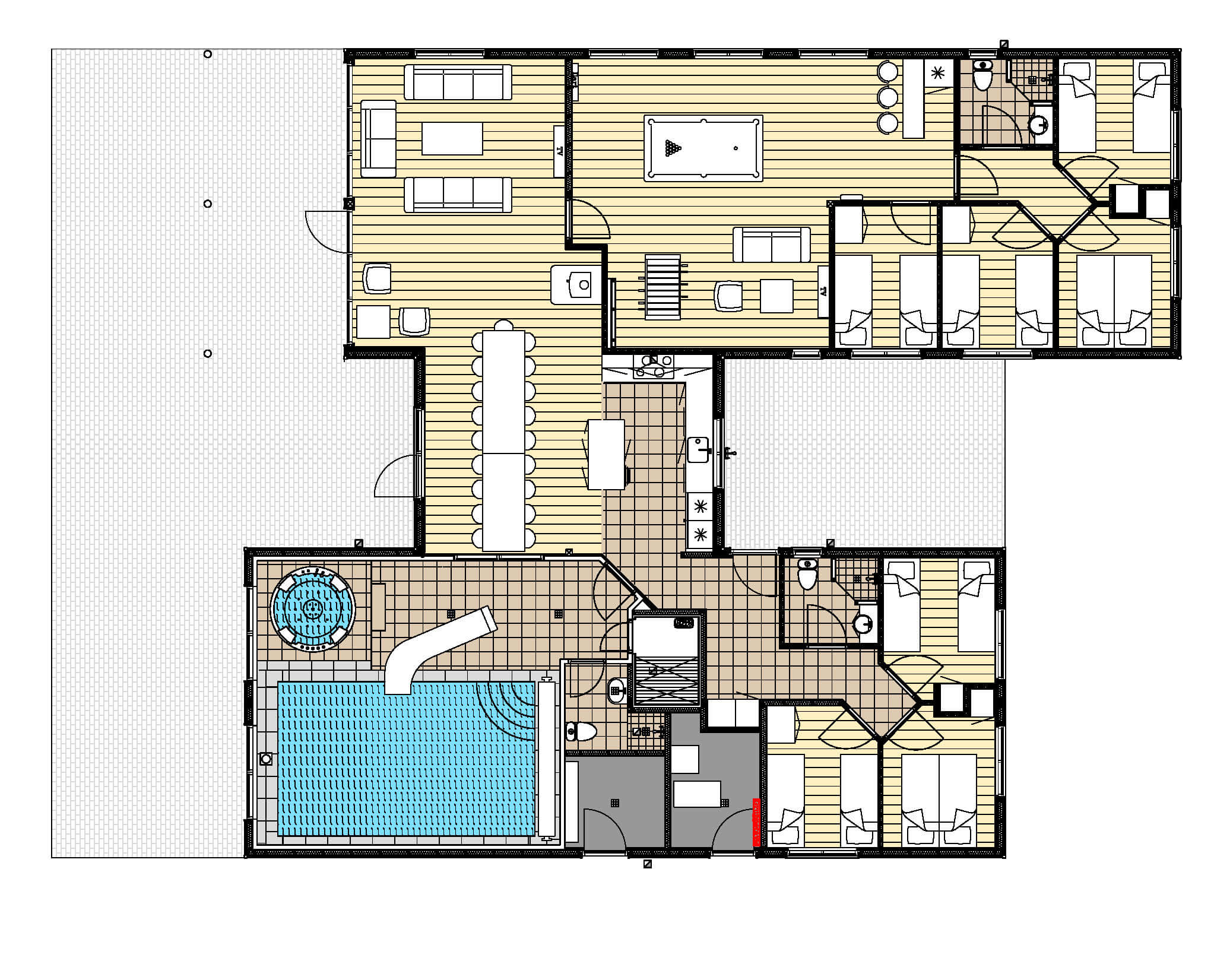 Grundriss Ferienhaus LHU502