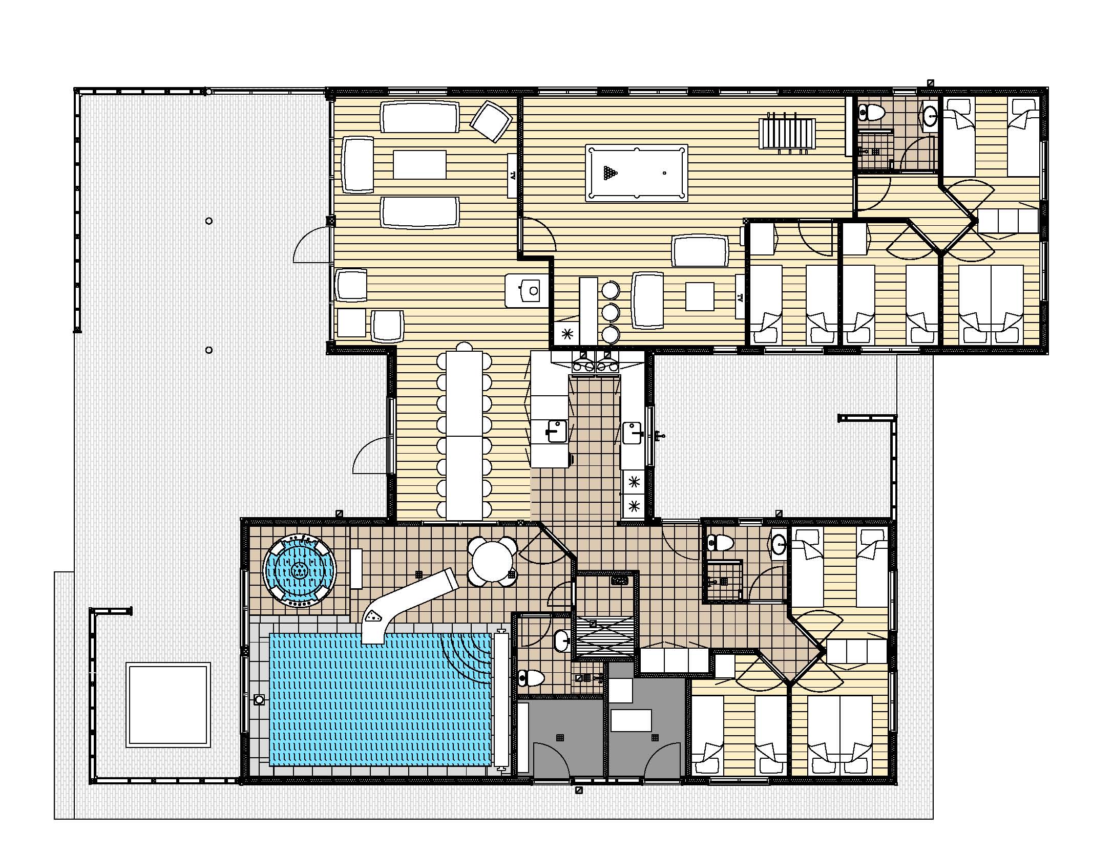 Grundriss Ferienhaus LHU409