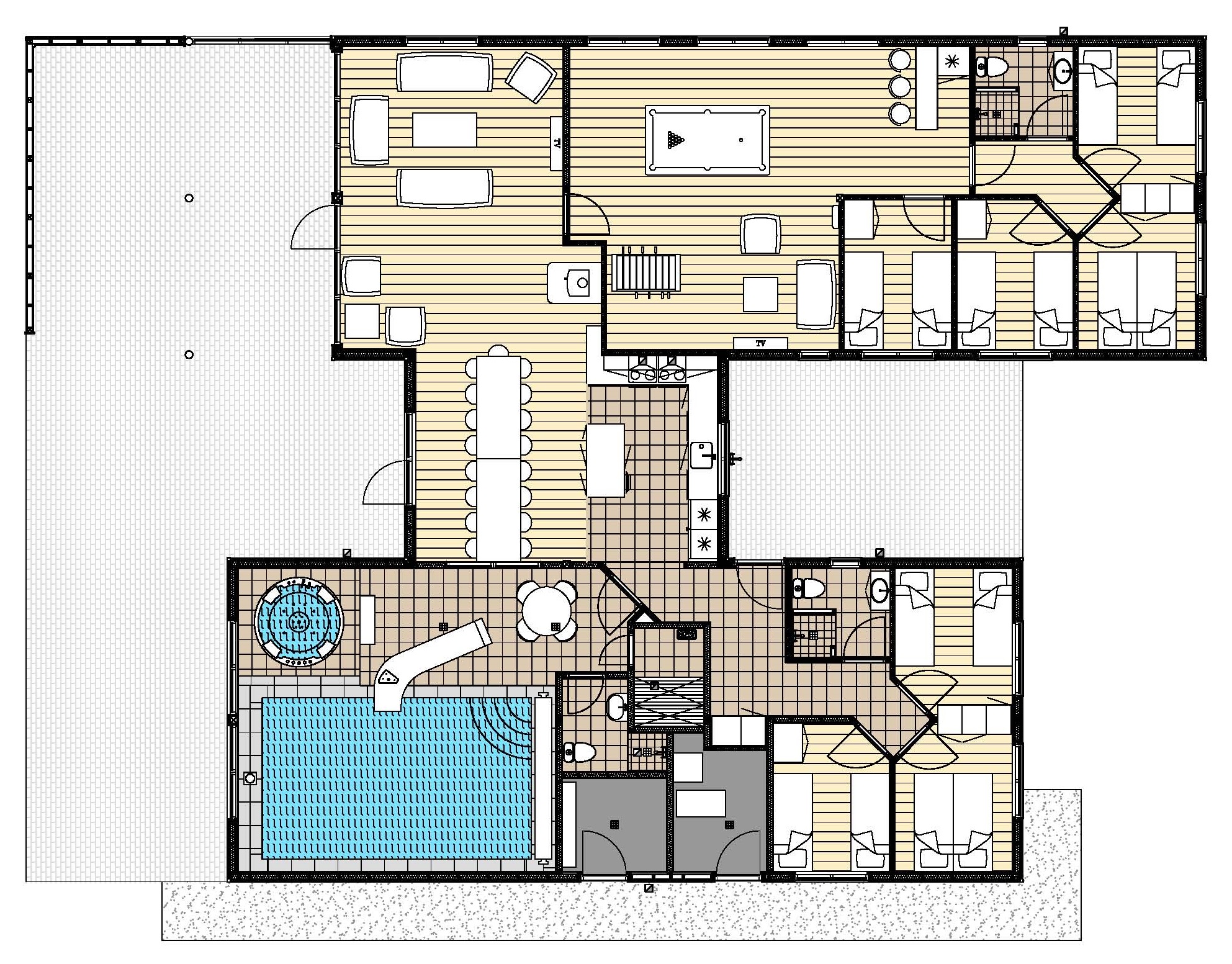 Grundriss Ferienhaus LHU407