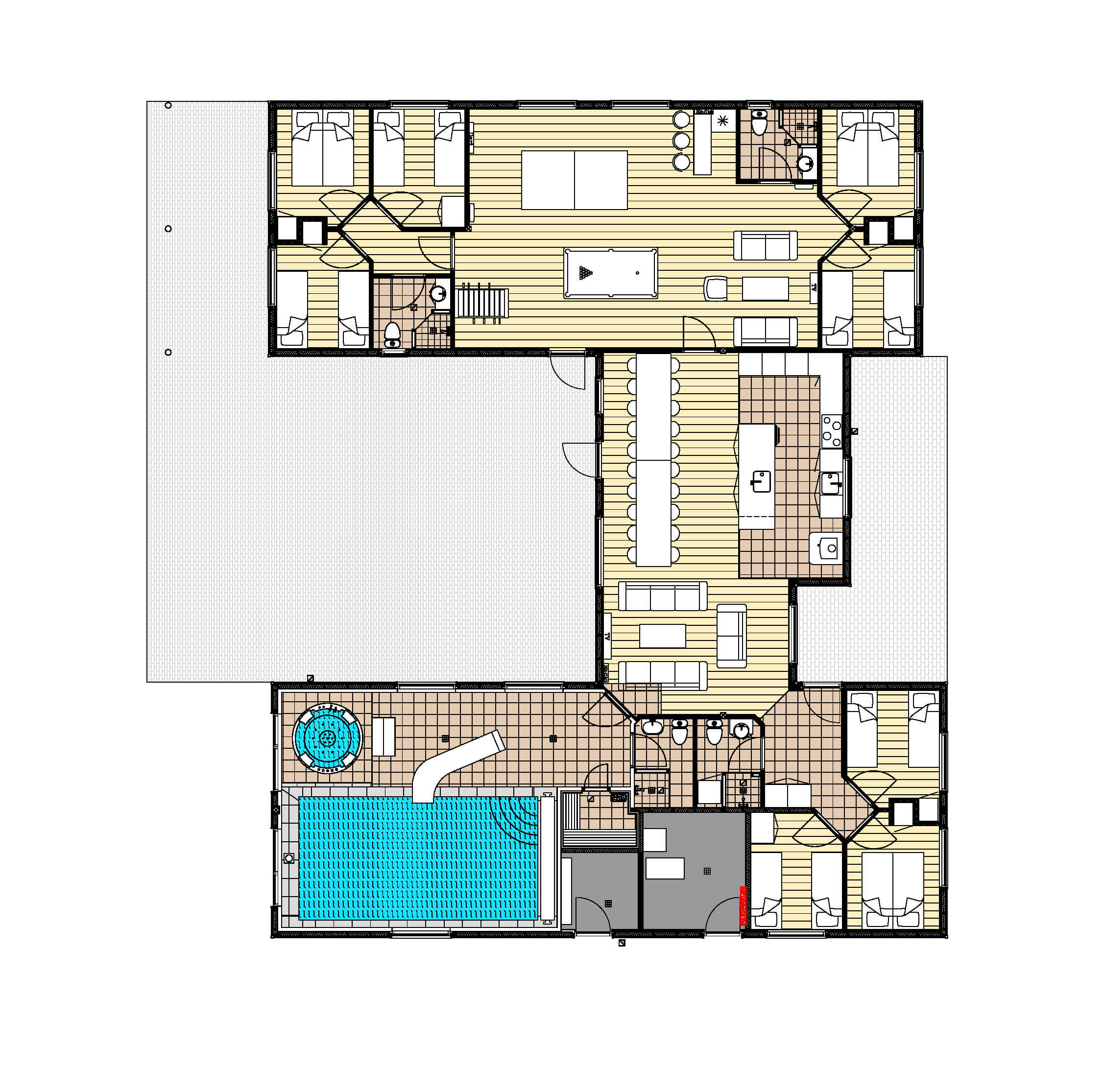 Grundriss Ferienhaus LHU532