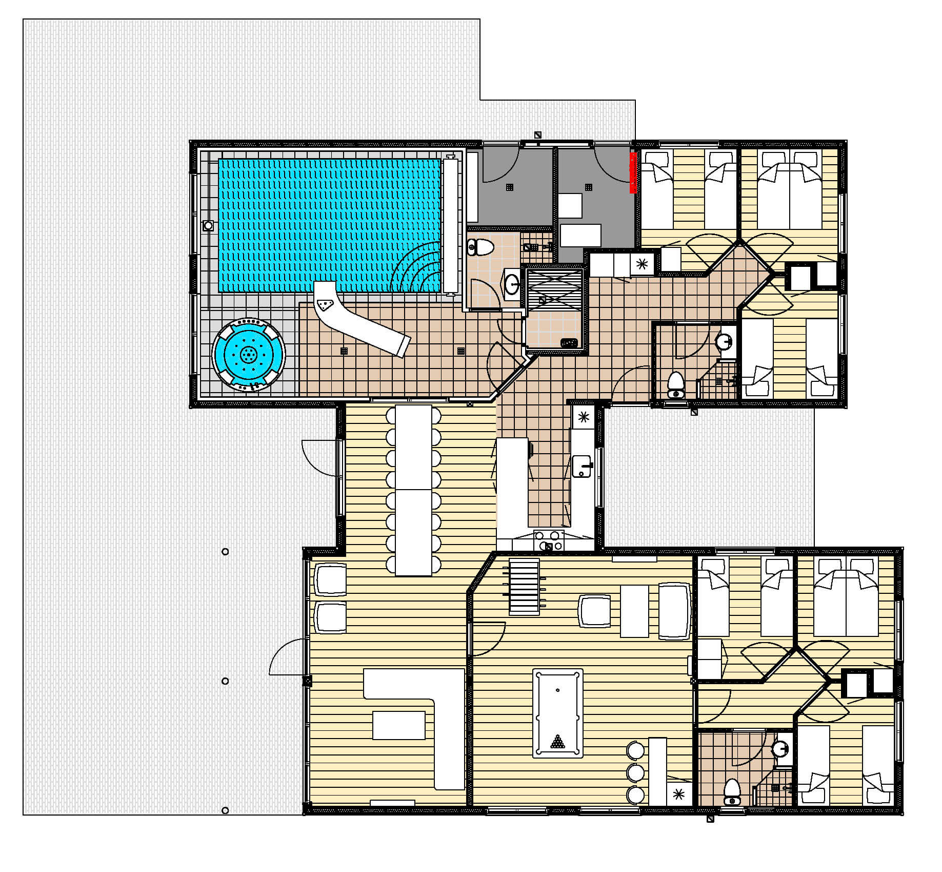 Grundriss Ferienhaus LHU525