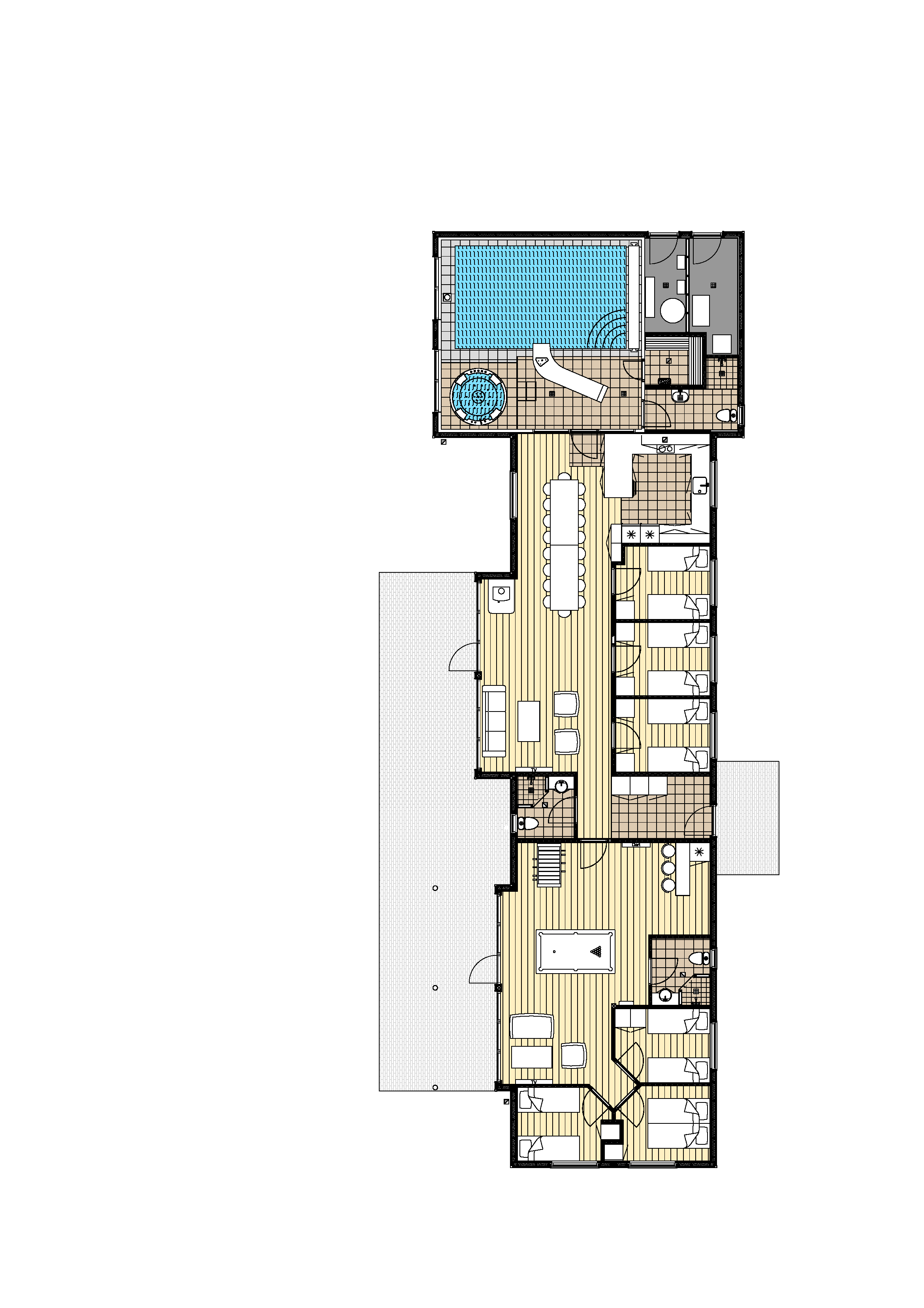 Grundriss Ferienhaus LHU543