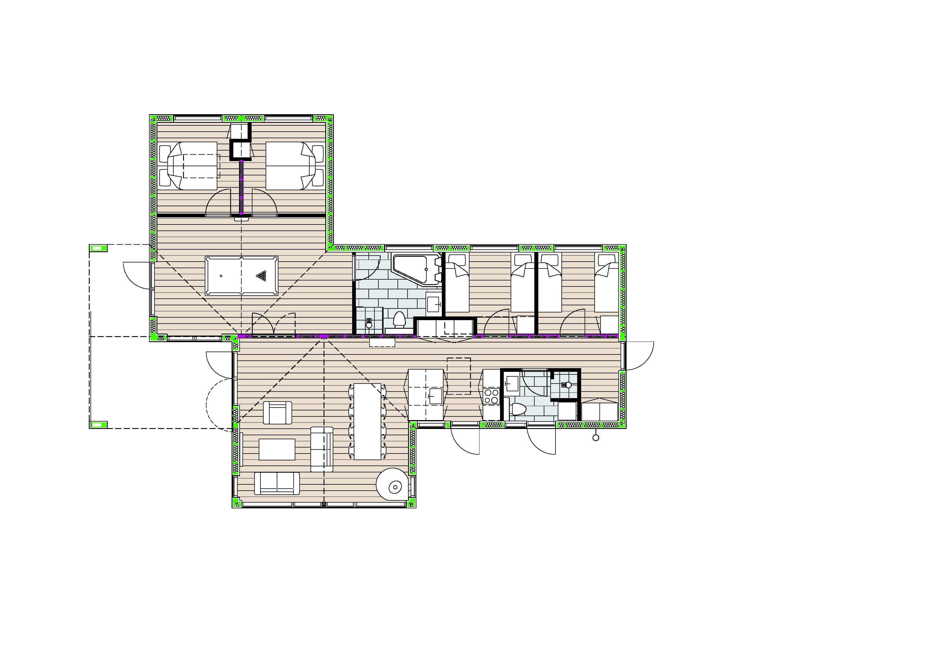 Grundriss Ferienhaus LHU625