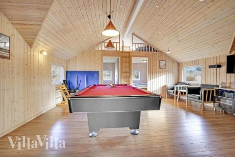 Luksushus 236 til 14 personer byder på et stort aktivitetsrum med bl.a. billard og dart