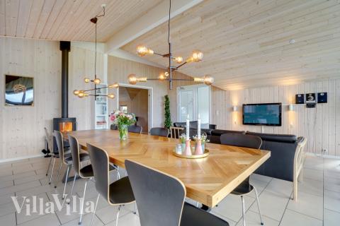 Sofahjørnet i luksushus 264 i Sydjylland.