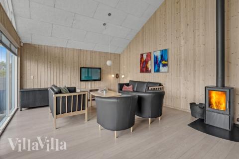 Sofahjørnet i luksushus 271 i Sydjylland.