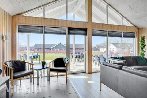 Sofaen i luksushus 260 i Sydjylland indbyder til brætspil eller at se en film sammen.