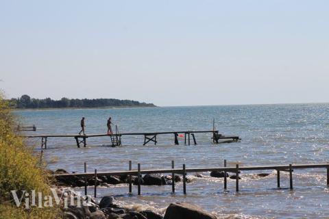 Den dejlige strand nær luksushus 254 ved Sydjylland.