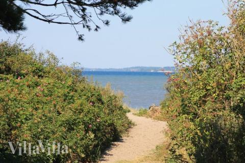 Stranden nær luksushus nr. 259 i Sydjylland indbyder til en gåtur.