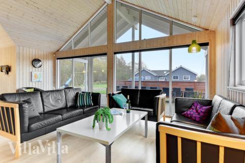 Sofahjørnet i luksushus 280 i Sydjylland.