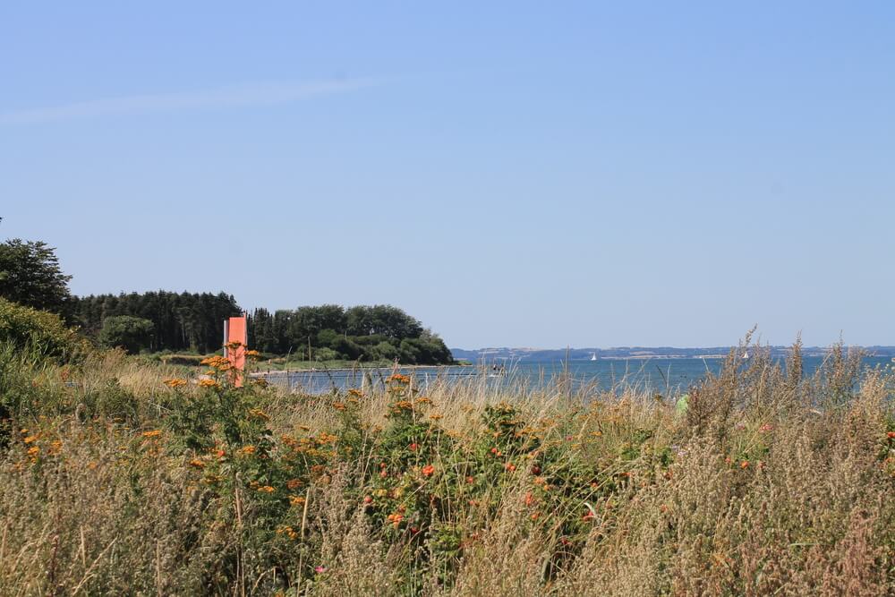 Den dejlige strand nær luksushus 281 ved Sydjylland.