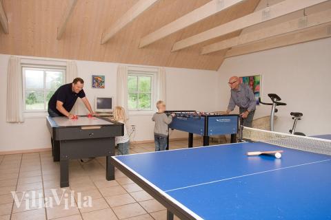 Uanset vejret bliver der aldrig kedeligt i et luksushus - i dette hus er der indendørsaktiviteter for enhver smag