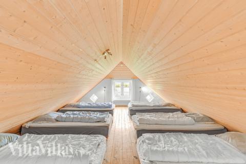 Nogle af de 22 sovepladser findes på hemsen i luksushus nr. 145