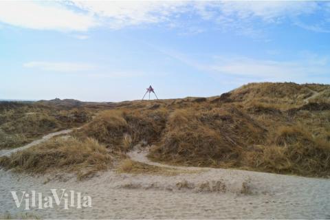 Den dejlige strand nær luksushus 145 ved Vestjylland.