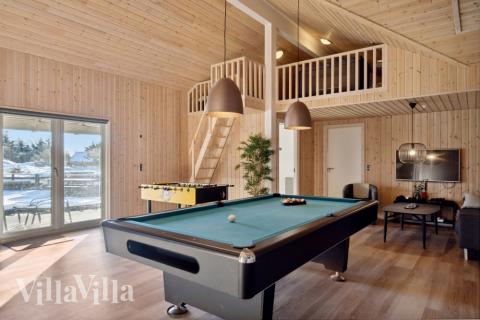 Luksushus 176 til 24 personer byder på et stort aktivitetsrum med bl.a. billard og dart