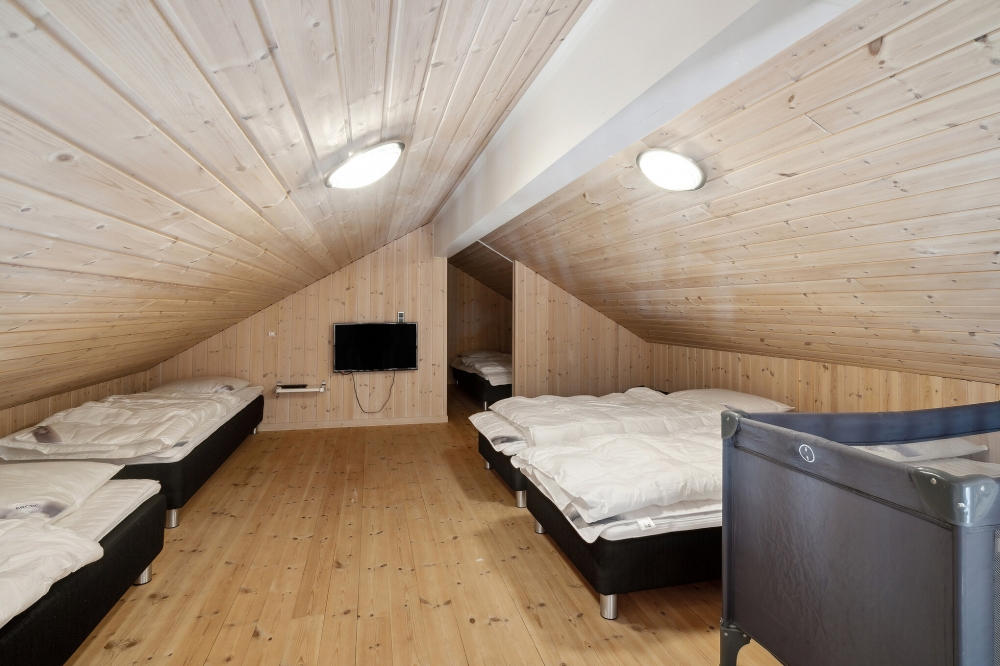 Nogle af de 24 sovepladser findes på hemsen i luksushus nr. 176