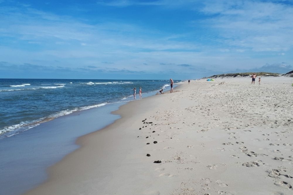 Den dejlige strand nær luksushus 292 ved Vestjylland.