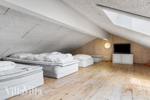 Nogle af de 18 sovepladser findes på hemsen i luksushus nr. 294