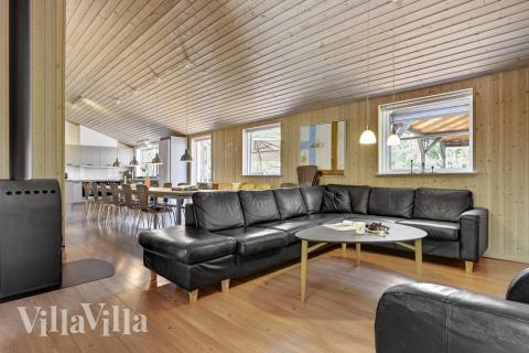 Sofahjørnet i luksushus 247 i Østjylland.