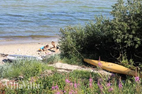 Den dejlige strand nær luksushus 302 ved Østjylland.