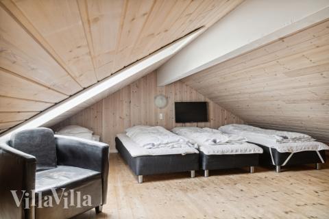 Nogle af de 24 sovepladser findes på hemsen i luksushus nr. 202