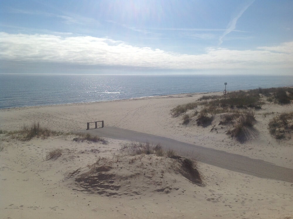 Den dejlige strand nær luksushus 222 ved Lolland/Falster/Møn.