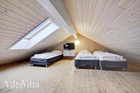 Nogle af de 24 sovepladser findes på hemsen i luksushus nr. 206