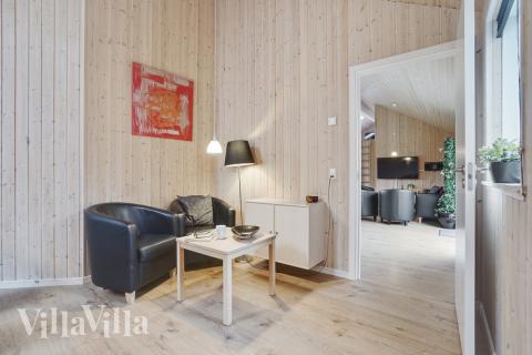 Sofahjørnet i luksushus 206 i Lolland/Falster/Møn.