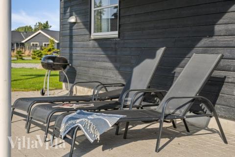 Stor terrasse ved luksushus nr. 206 i Lolland/Falster/Møn.