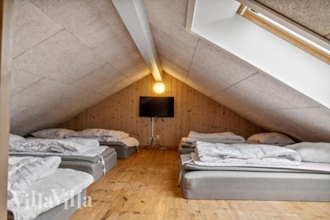 Nogle af de 16 sovepladser findes på hemsen i luksushus nr. 306