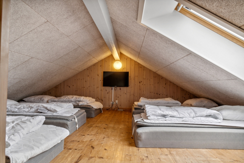 Nogle af de 16 sovepladser findes på hemsen i luksushus nr. 306