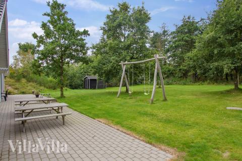 Dette skønne poolhus nr. 313 med plads til 18 personer ligger i Vestjylland