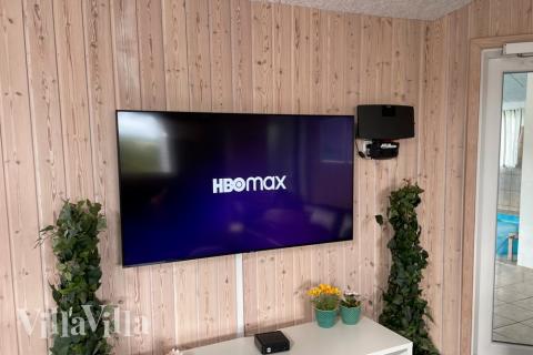 Sofahjørnet i luksushus 316 i Fyn og øer.