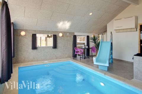 Vandhundene kan boltre sig i poolen, som er udstyret med både vandrutsjebane og modstrømsanlæg