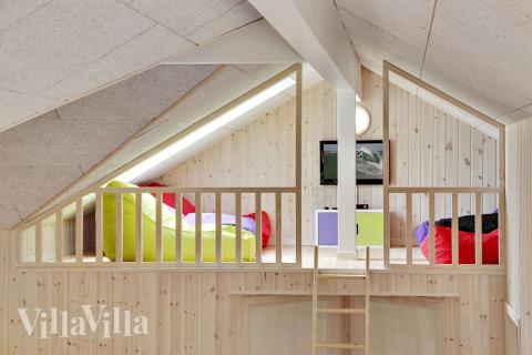 Nogle af de 22 sovepladser findes på hemsen i luksushus nr. 318