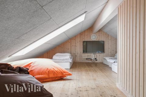 Nogle af de 18 sovepladser findes på hemsen i luksushus nr. 324