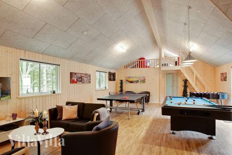 Luksushus 330 til 24 personer byder på et stort aktivitetsrum med bl.a. billard og dart