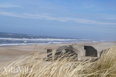 Den dejlige strand nær luksushus 332 ved Vestjylland.