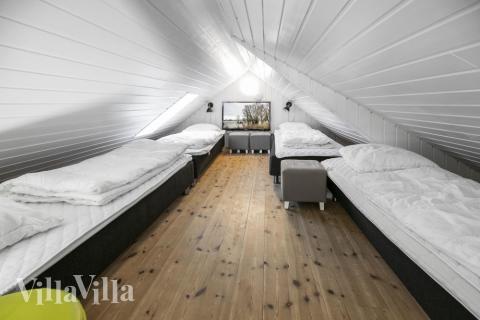 Nogle af de 20 sovepladser findes på hemsen i luksushus nr. 332