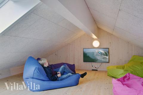 Nogle af de 24 sovepladser findes på hemsen i luksushus nr. 335