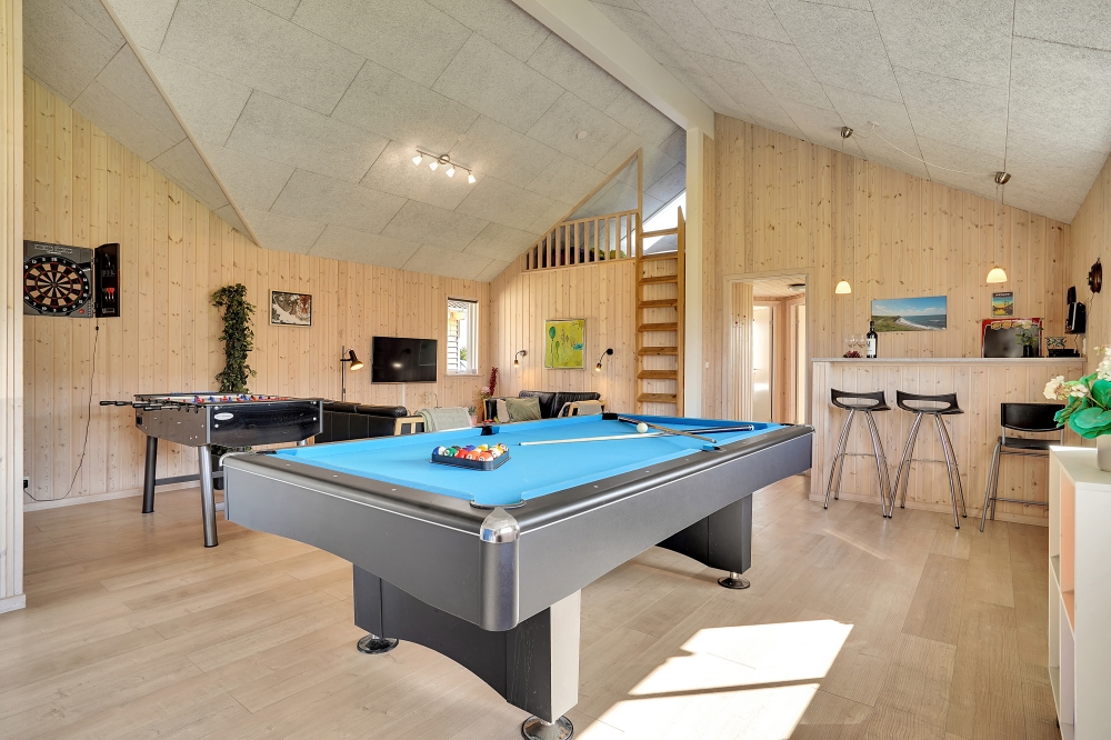 Ud over de mange timer, man kan bruge i husets pool-afdeling, så byder luksushus 338 også på billard/bordtennis og dart